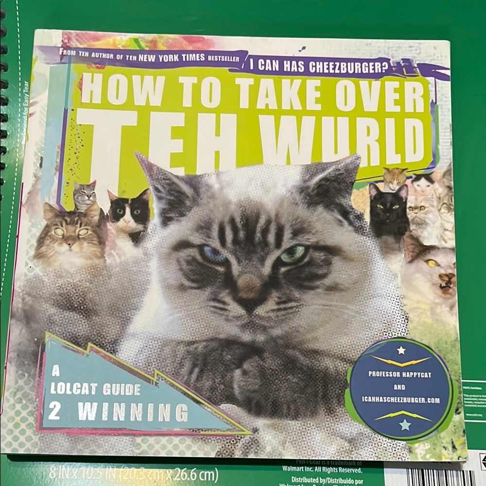 How to Take Over Teh Wurld Cat Book